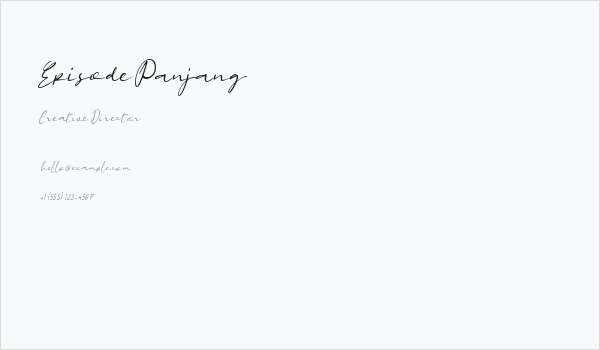 Episode Panjang Business Card