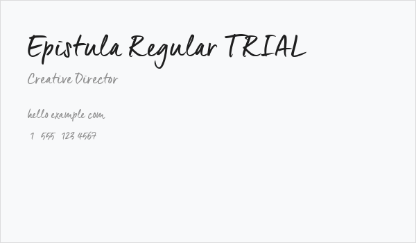 Epistula Regular TRIAL Business Card