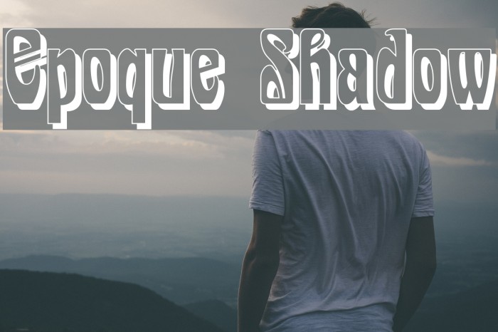 Epoque Shadow Font examples