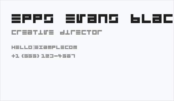 Epps Evans Black Business Card