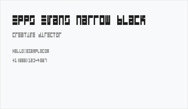 Epps Evans Narrow Black Business Card