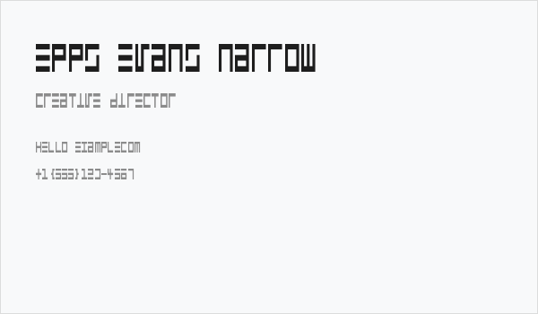 Epps Evans Narrow Business Card