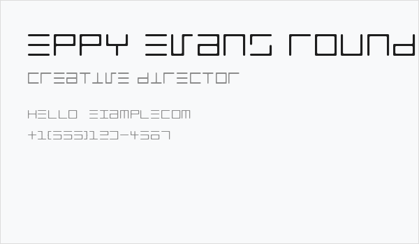 Eppy Evans Round Light Business Card