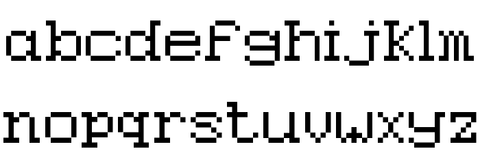 Epson Pixeled Regular Font LOWERCASE