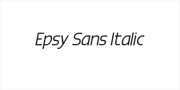 Epsy Sans Italic Logo