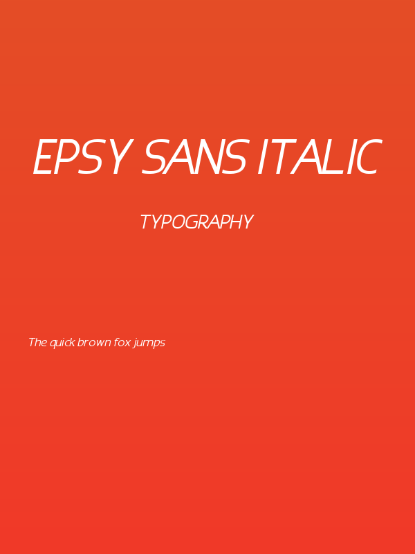 Epsy Sans Italic Poster