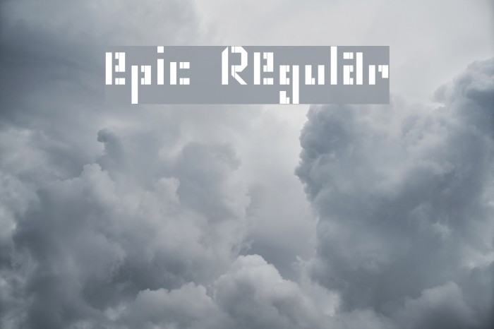 epic Regular Font examples