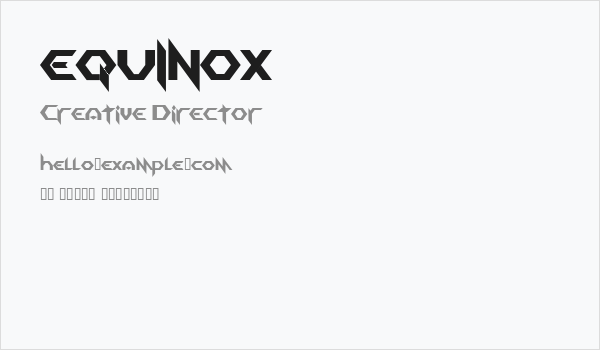 EQUINOX Business Card