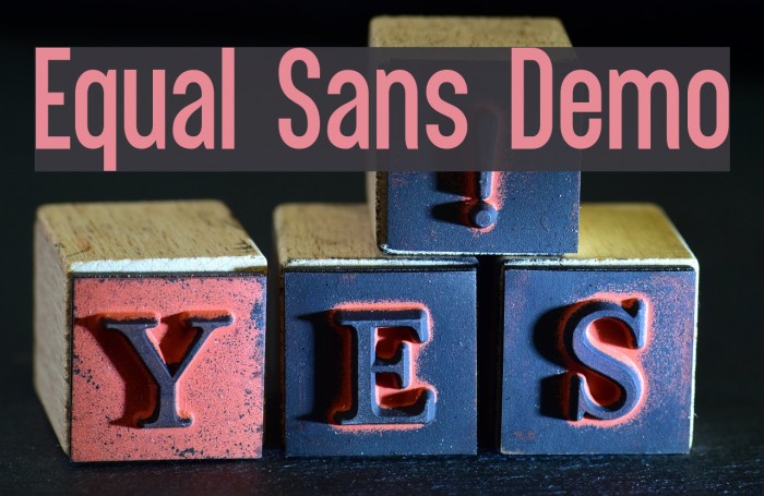 Equal Sans Demo Font examples