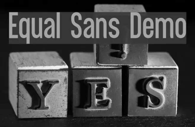 Equal Sans Demo Font examples