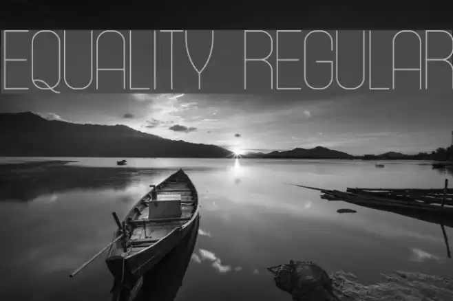 Equality Regular Font examples
