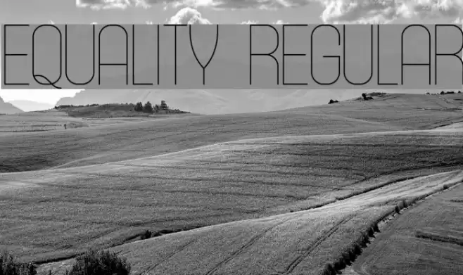 Equality Regular Font examples