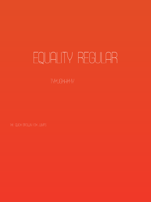 Equality Regular Poster