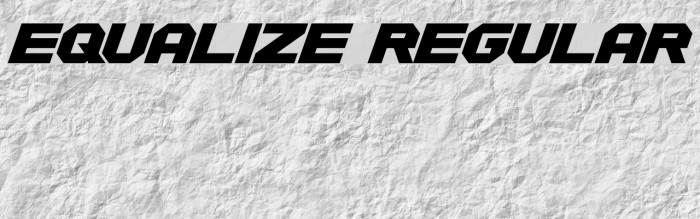 Equalize Regular Font examples