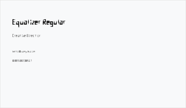 Equalizer Regular Business Card