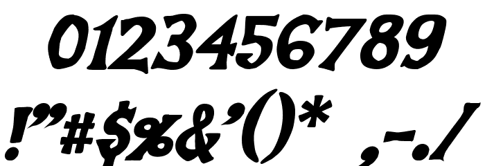 Equestria Bold Italic Font OTHER CHARS