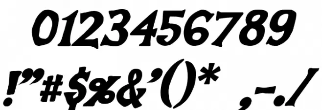 Equestria Bold Italic Font OTHER CHARS