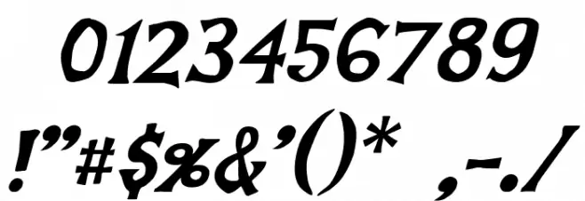 Equestria Italic Font OTHER CHARS