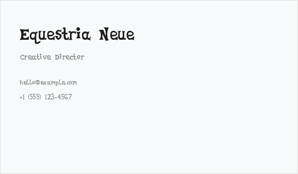 Equestria Neue Business Card