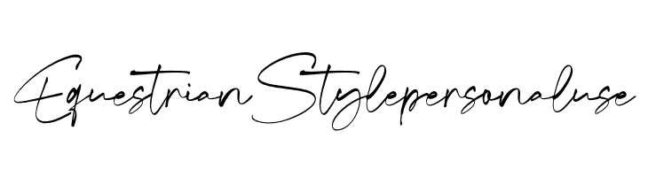 Equestrian Style personal use  フリーフォントのダウンロード