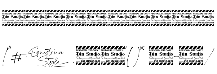 Equestrian Style personal use Font OTHER CHARS