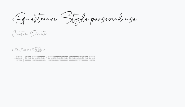 Equestrian Style personal use Business Card