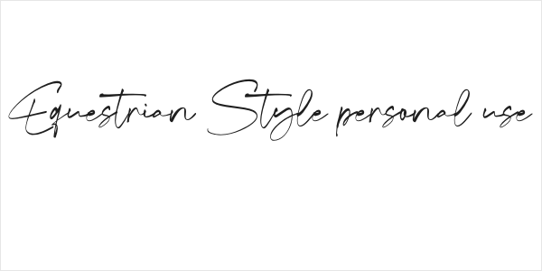 Equestrian Style personal use Logo