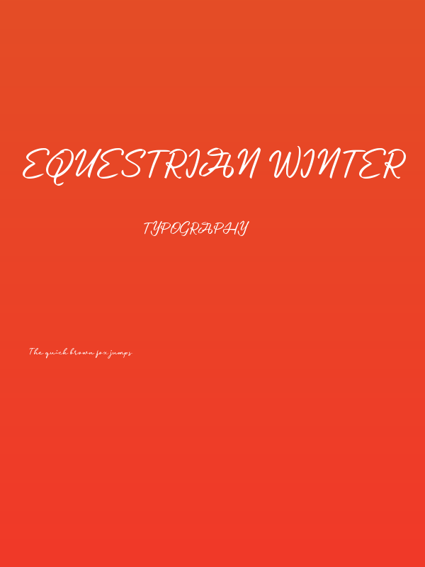 Equestrian Winter Poster