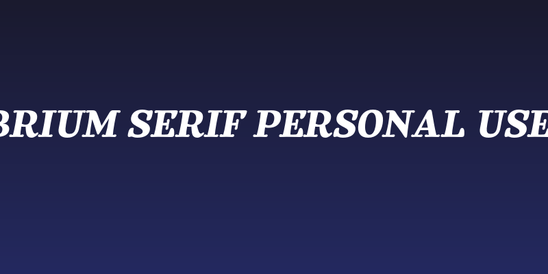 Equilibrium Serif PERSONAL USE Italic Social Header