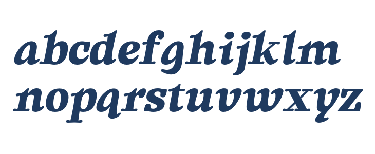 Equilibrium Serif PERSONAL USE Italic Lowercase