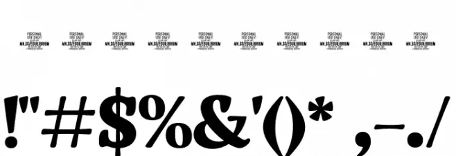Equilibrium Serif PERSONAL USE Regular Font OTHER CHARS