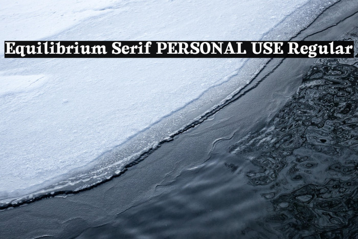 Equilibrium Serif PERSONAL USE Regular Example 1