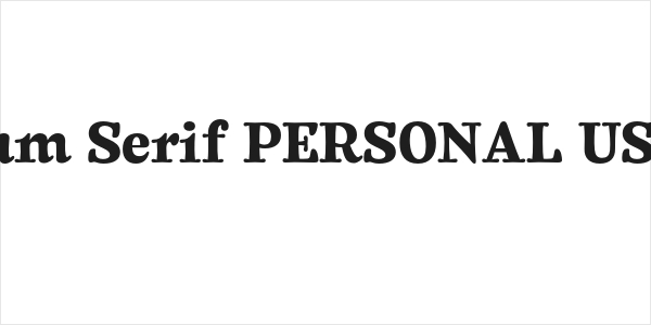 Equilibrium Serif PERSONAL USE Regular Logo
