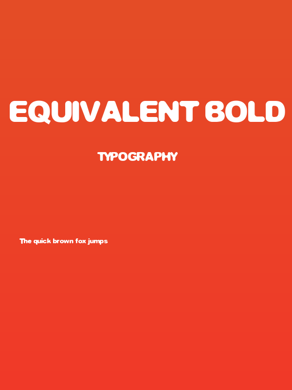 Equivalent Bold Poster
