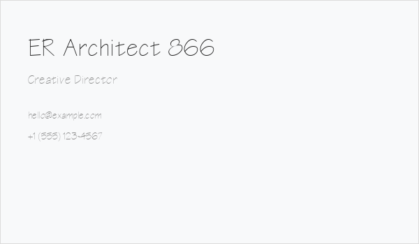 ER Architect 866 Business Card