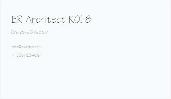 ER Architect KOI-8 Business Card