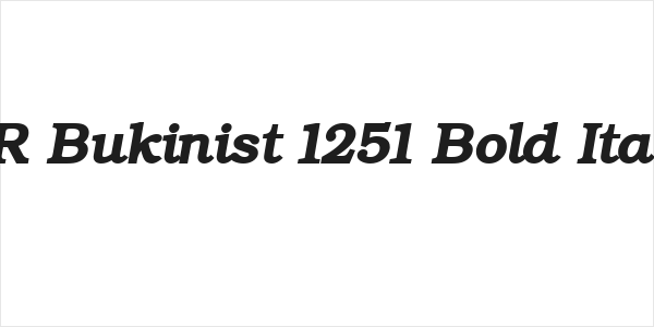 ER Bukinist 1251 Bold Italic Logo