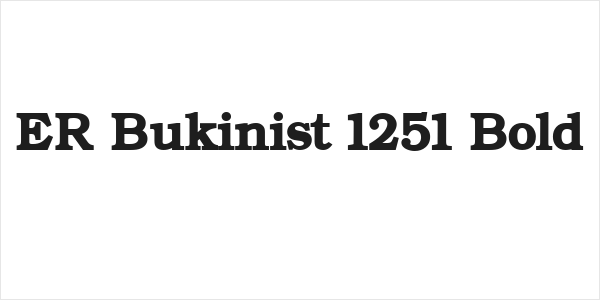 ER Bukinist 1251 Bold Logo