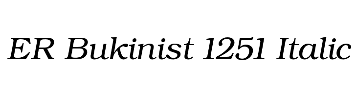 ER Bukinist 1251 Italic Font