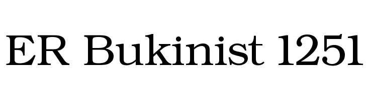 ER Bukinist 1251 Font