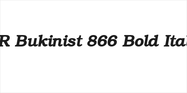 ER Bukinist 866 Bold Italic Logo