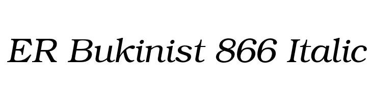 ER Bukinist 866 Italic Font