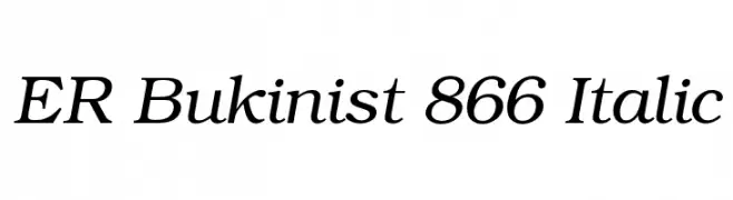 ER Bukinist 866 Italic  les polices de caractères gratuit tlcharger