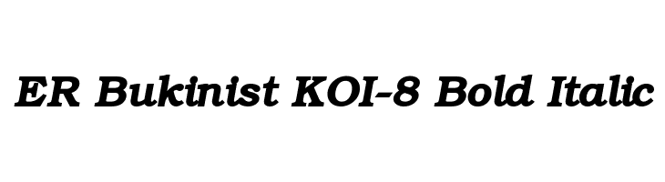 ER Bukinist KOI-8 Bold Italic Font