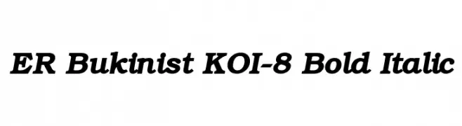 ER Bukinist KOI-8 Bold Italic 