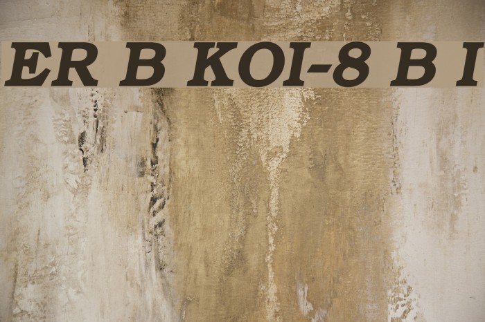 ER Bukinist KOI-8 Bold Italic Font examples