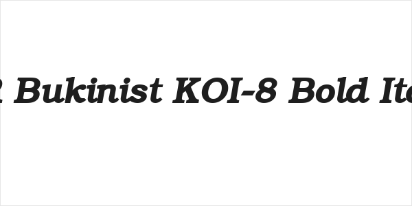 ER Bukinist KOI-8 Bold Italic Logo