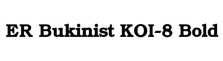ER Bukinist KOI-8 Bold Font