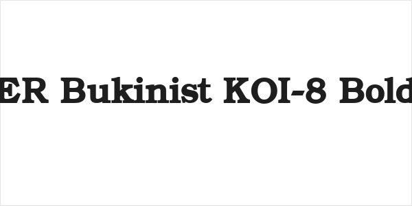 ER Bukinist KOI-8 Bold Logo