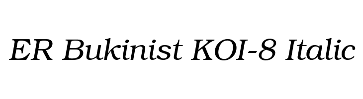 ER Bukinist KOI-8 Italic Font